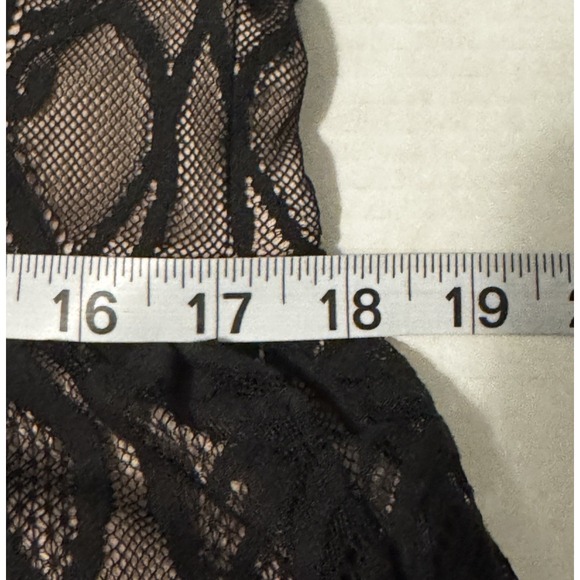 London Times Dress 16 Black Lace Over Lining Pretty Retro Feminine Romantic Chic - Picture 5 of 10